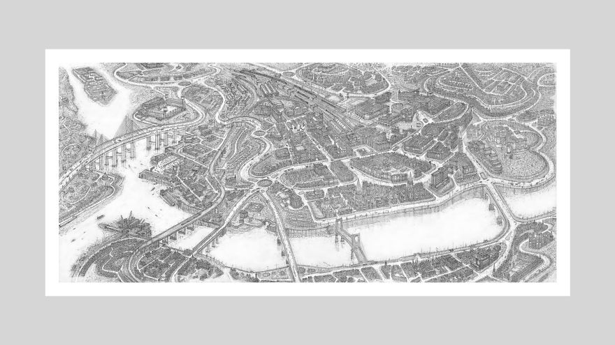 We Have Created A Huge Ink-Sketch Of The Entire City Of Inverness, Scotland