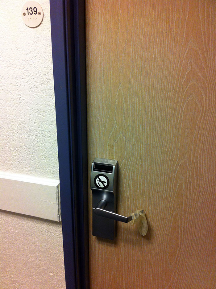 Is This The New Hotel Do No Disturb Sign? (Seen At A Motel 6)