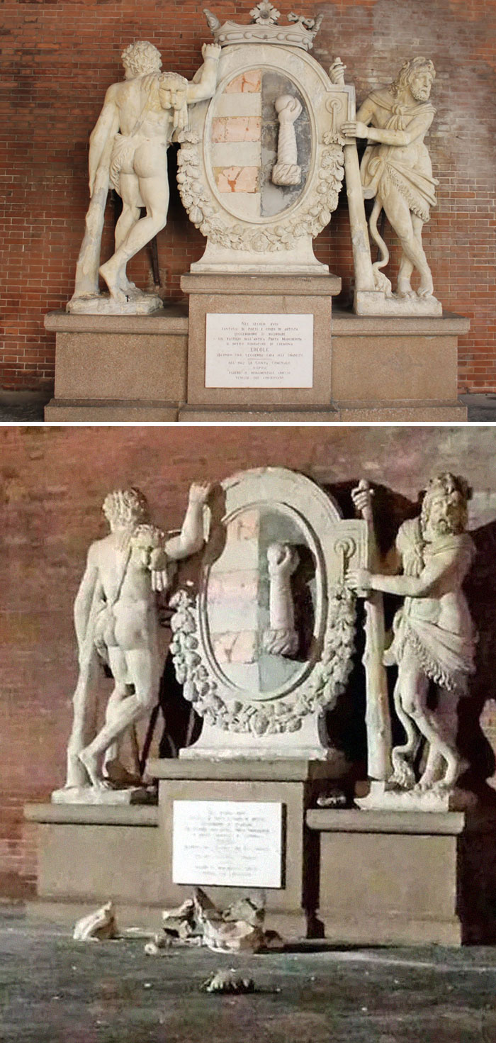 Turistas destruyen un valioso monumento italiano intentando hacerse un selfie