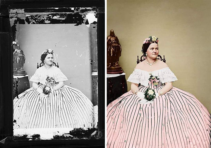 Mrs. Abraham Lincoln (Mary Todd), 1855