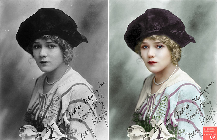 Portrait Of Mary Pickford, Signed 1914