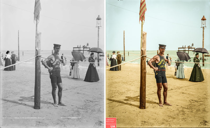 A Life Guard, Brighton Beach, NY, Ca. 1901