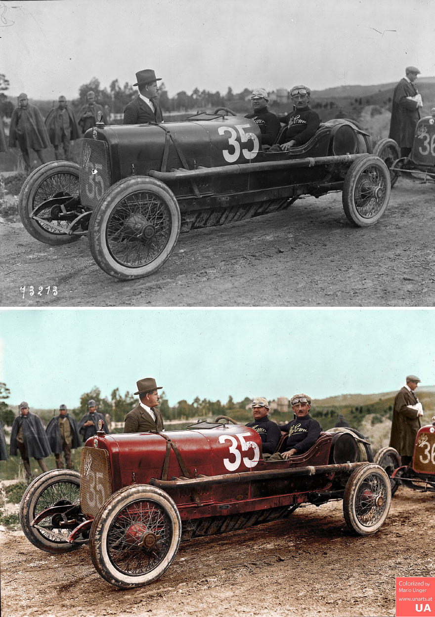 Ugo Sivocci In Alfa Romeo 20-30 Es At The 1922 Targa Florio