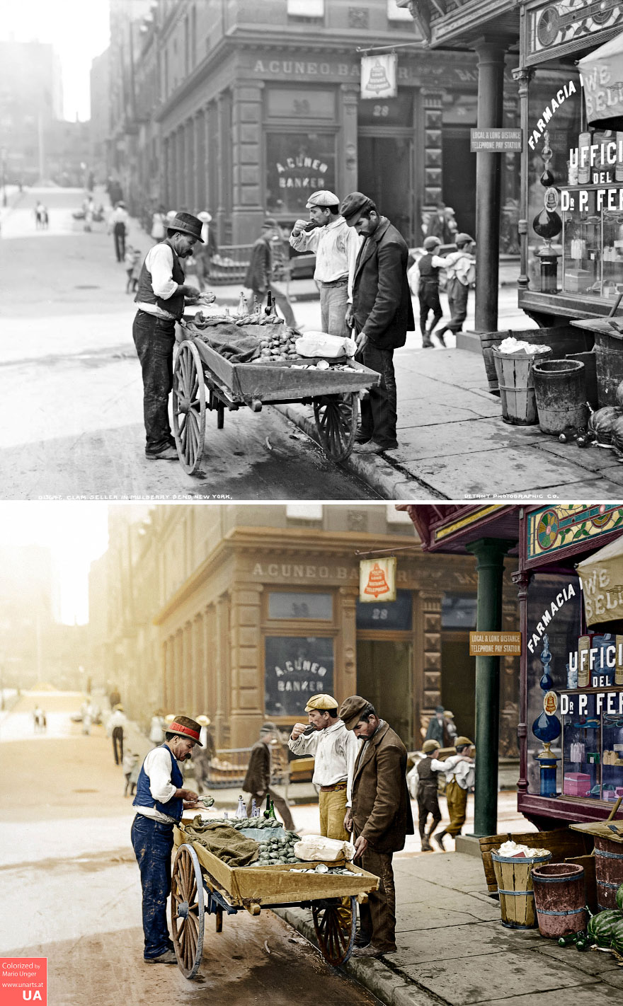 Clam Seller, New York, 1900