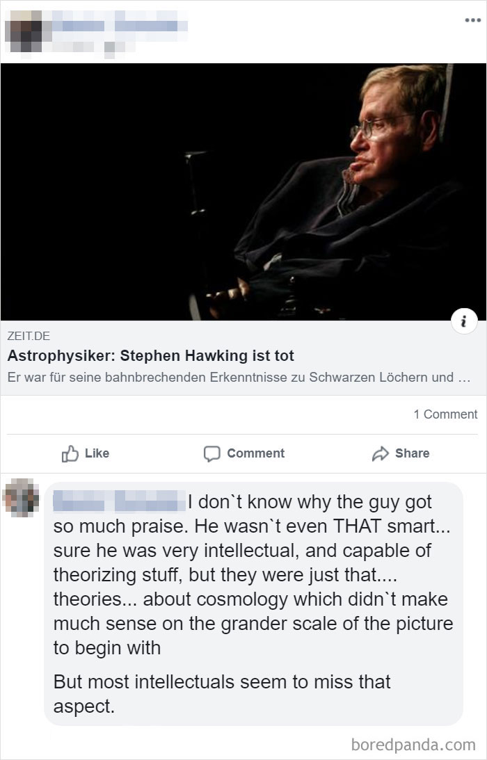 An Intellectual On Stephen Hawking's Death