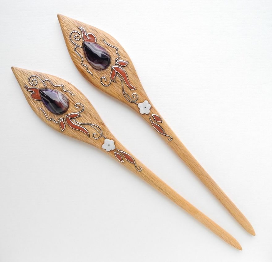I Make Inlaid Wooden Jewelry And Accessories