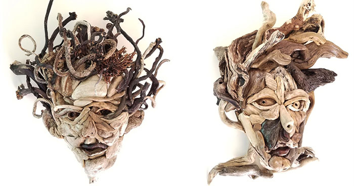 I Decided To Do Something That Would Get Me Away From The Computer, So I Started Making Driftwood Portraits (8 Pics)