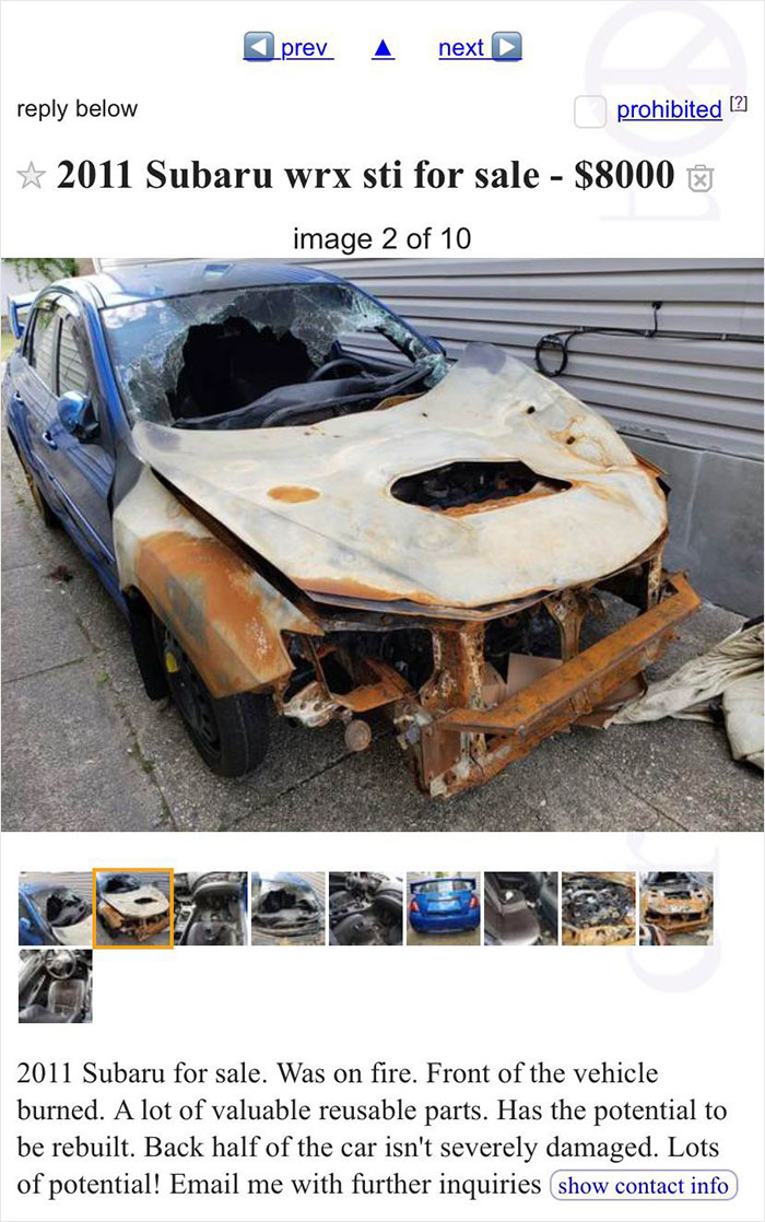 8k For An Exploded Sti? What A Bargain