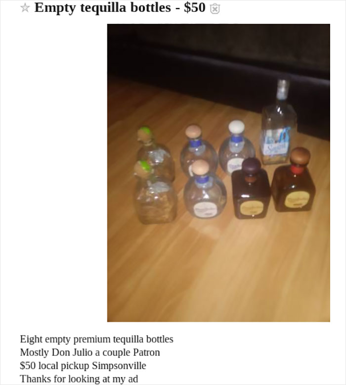 Empty Tequila Bottles For Sale