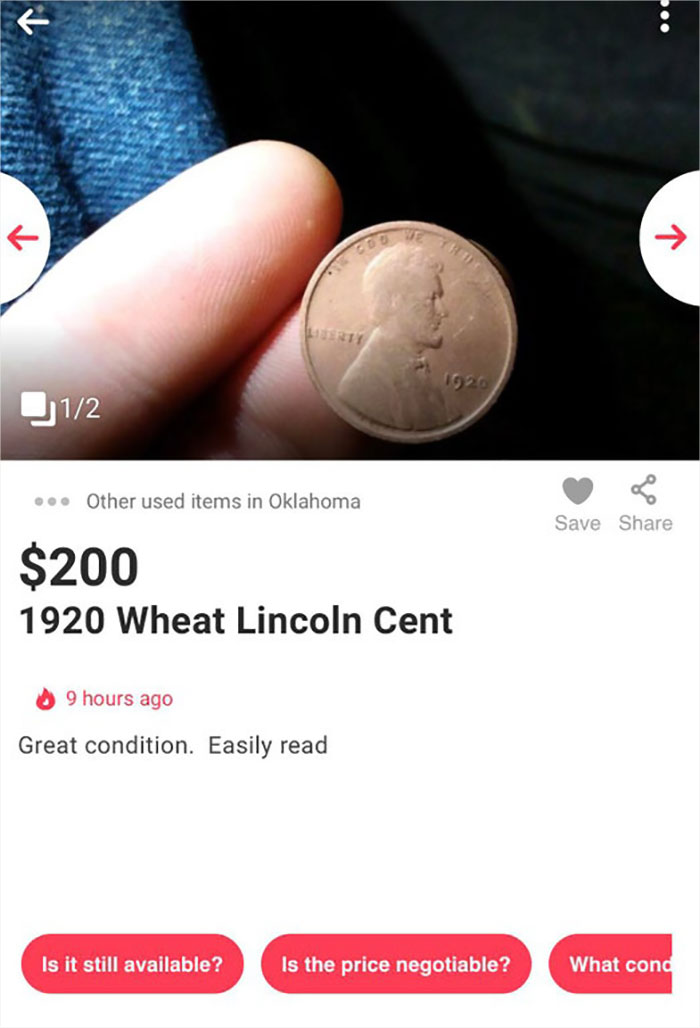 A 2 Second Google Found That This Penny Is Worth An Average Of .35 Cents. Even In Certified, Top Quality Mint Condition It’s Estimated At $75. I Really Want To Forward This Information On To The Seller...
