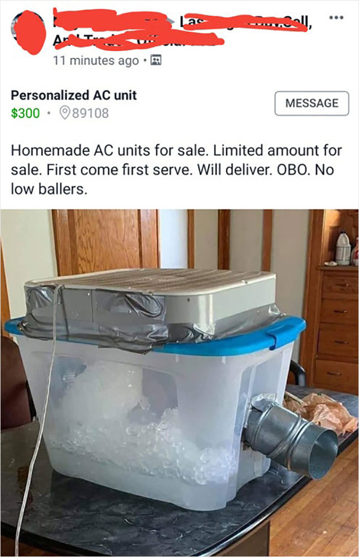 Only $300 For A Box Fan And A Tote Full Of Ice