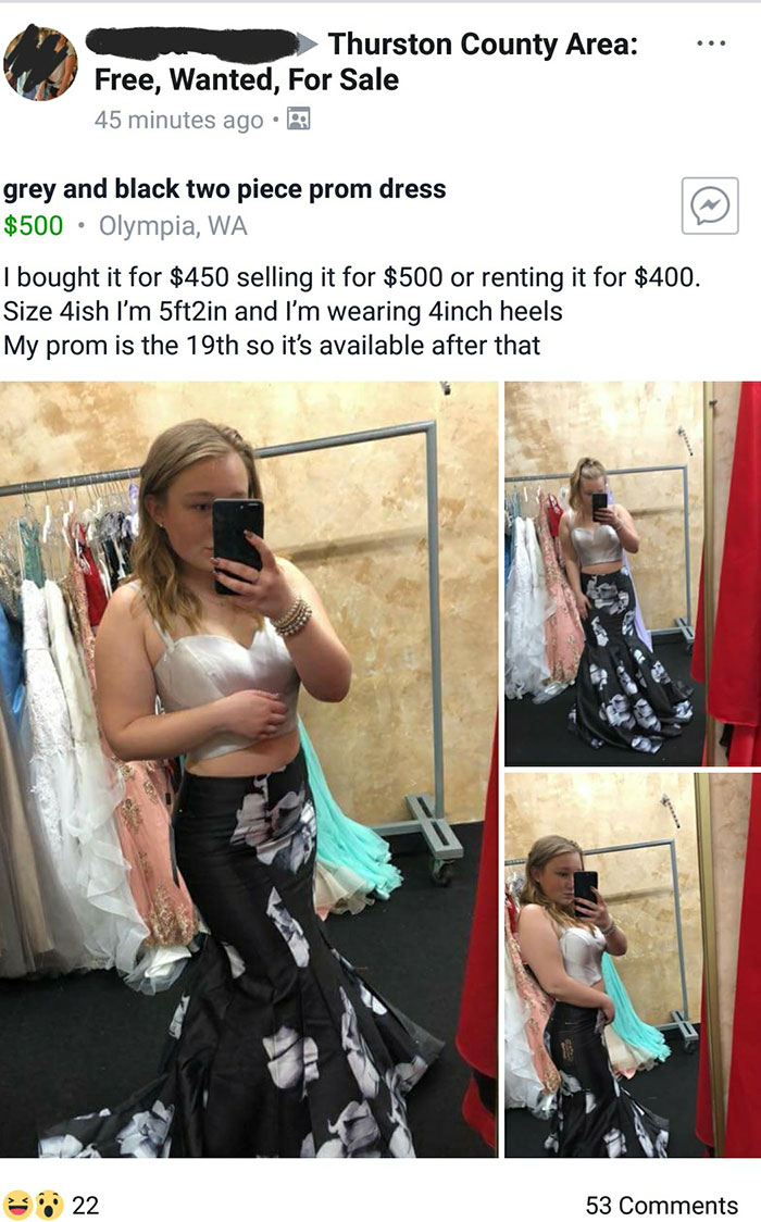 Let's Sell This Dress For More Than I Paid, Or Better Yet Rent It For That Price!