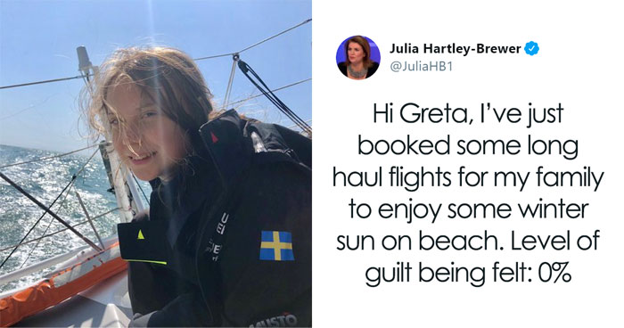 People Make Fools Of Themselves For Bullying A 16-Year-Old Activist Who Chose To Travel For 13 Days Instead Of Flying 10 Hours
