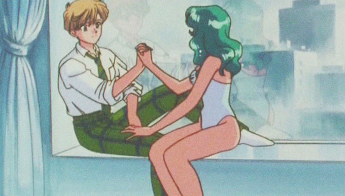 The Whole "Cousins" Thing They Pulled In The English Dub Of Sailor Moon Back In The Day With Haruka And Michiru (Named "Amara" And "Michelle" In The Dub), Who Were Originally Written As A Lesbian Couple. I Know That Lesbian Couples In A Kid's Show Would Have Been A Big Deal At The Time That It Came Out, But Looking Back Now, They Really Did A Piss-Poor Job At Trying To Make Their Relationship Not Seem Romantic While Also Claiming They Were Related
