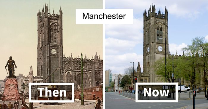 7 Side-By-Side Pics Of The Same Exact Locations In England Show What 125  Years Do To A City | Bored Panda