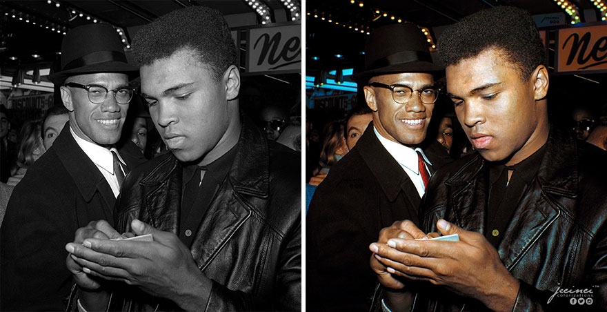 Malcolm X And Muhammad Ali, New York, March, 1964