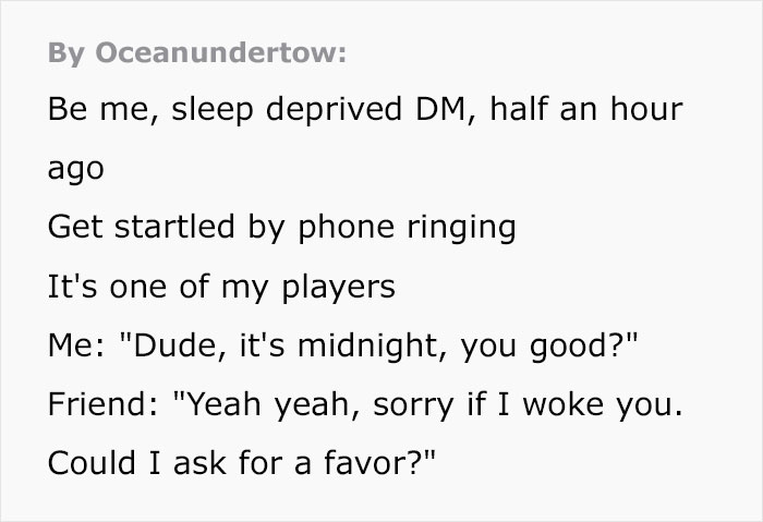 Dungeon Master Shares How He Helped His Friend's Daughter Sleep After She Called Him "Dumb Dumb"