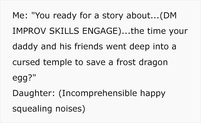 Dungeon Master Shares How He Helped His Friend's Daughter Sleep After She Called Him "Dumb Dumb"