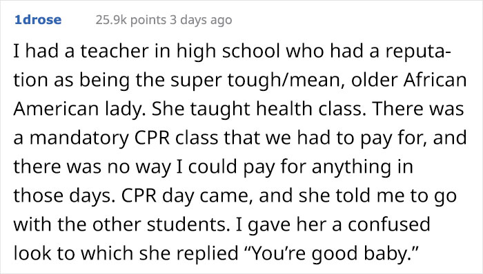 Guy Shares Wholesome Stories About His 'Mean' High School Teacher And 23k People Love It