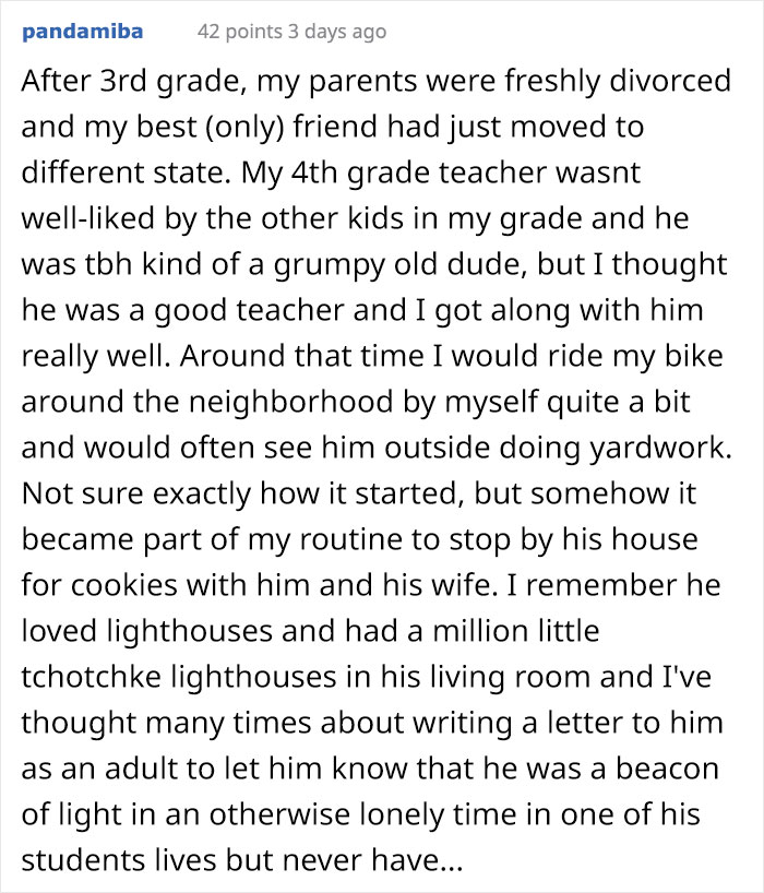 Guy Shares Wholesome Stories About His 'Mean' High School Teacher And 23k People Love It
