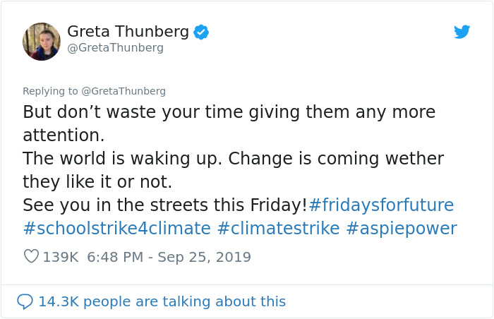 Climate Change Activist Greta Thunberg Just Roasted Her Critics In A Viral Twitter Thread