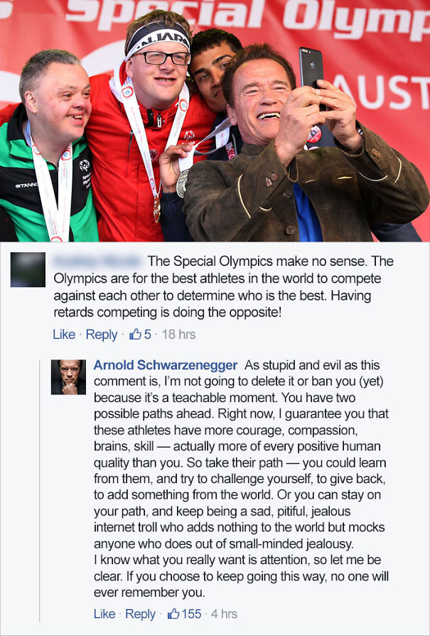 Online Troll Gets Put In His Place By Arnold Schwarzenegger