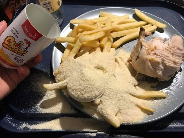 I Tried To Add Some Chicken Salt To My Chips