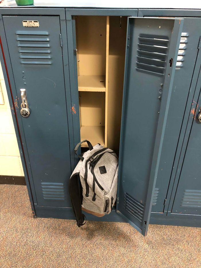 My School Locker Can’t Even Fit My Backpack Because Of Those Shelves