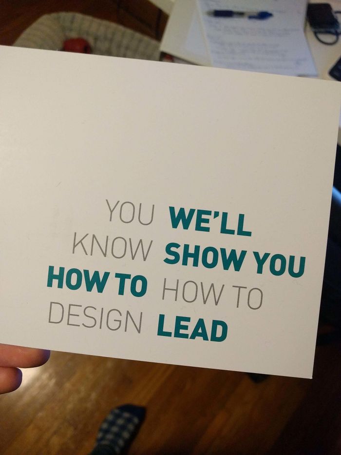 The Design School I Graduated From Sent This Postcard Out