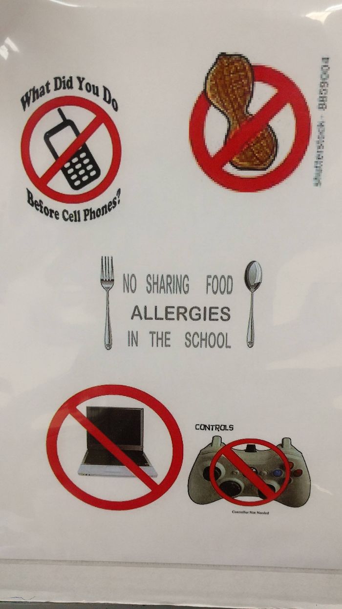 No Sharing Food Allergies In The School