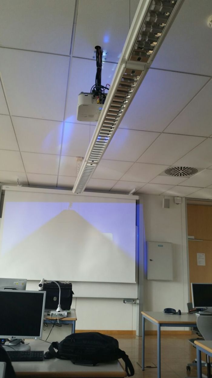 The Way My School Installed The New Projector