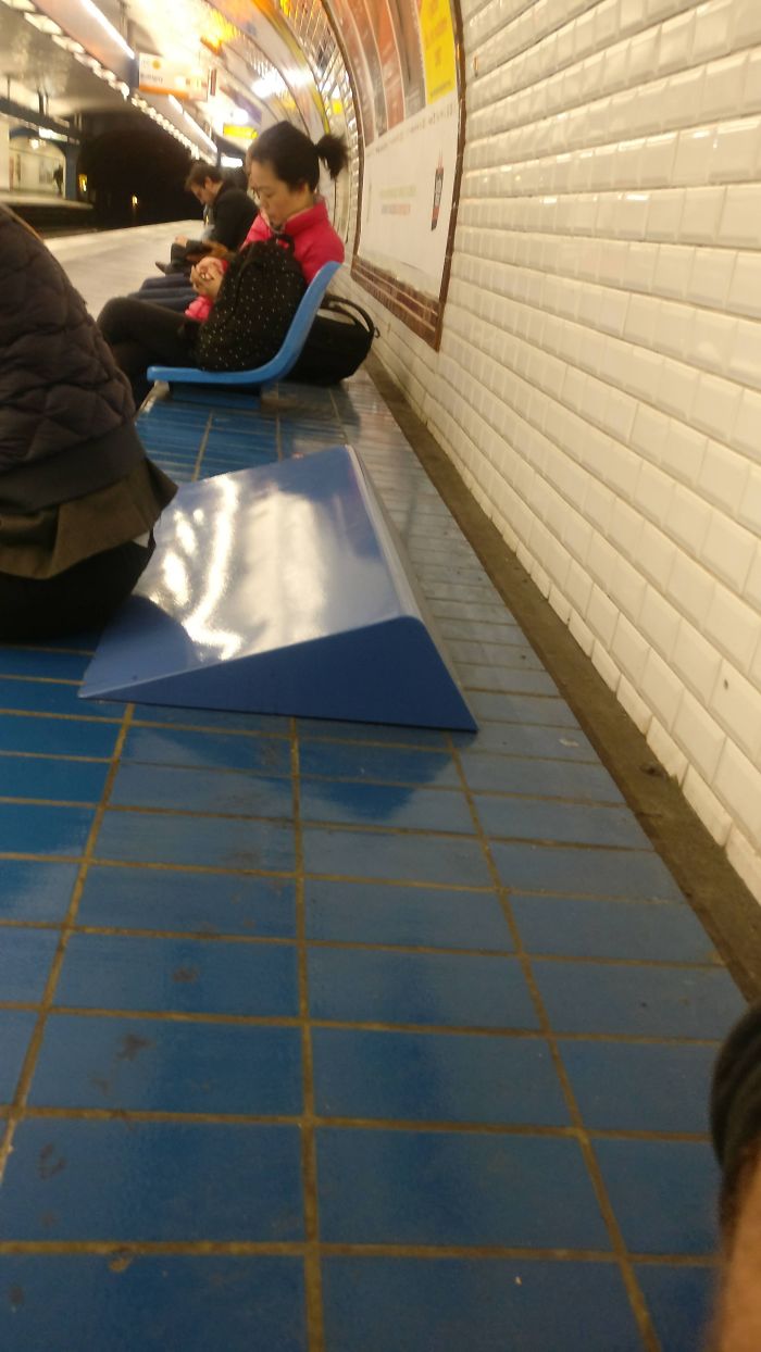 These Lovely Seats In A Paris Metro Station.
