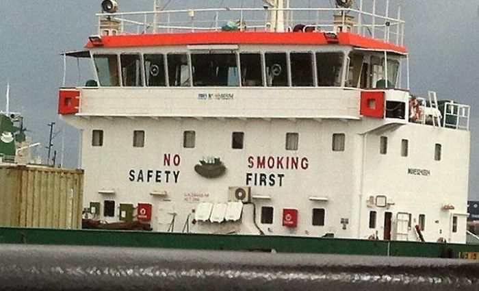 No Safety. Smoking First