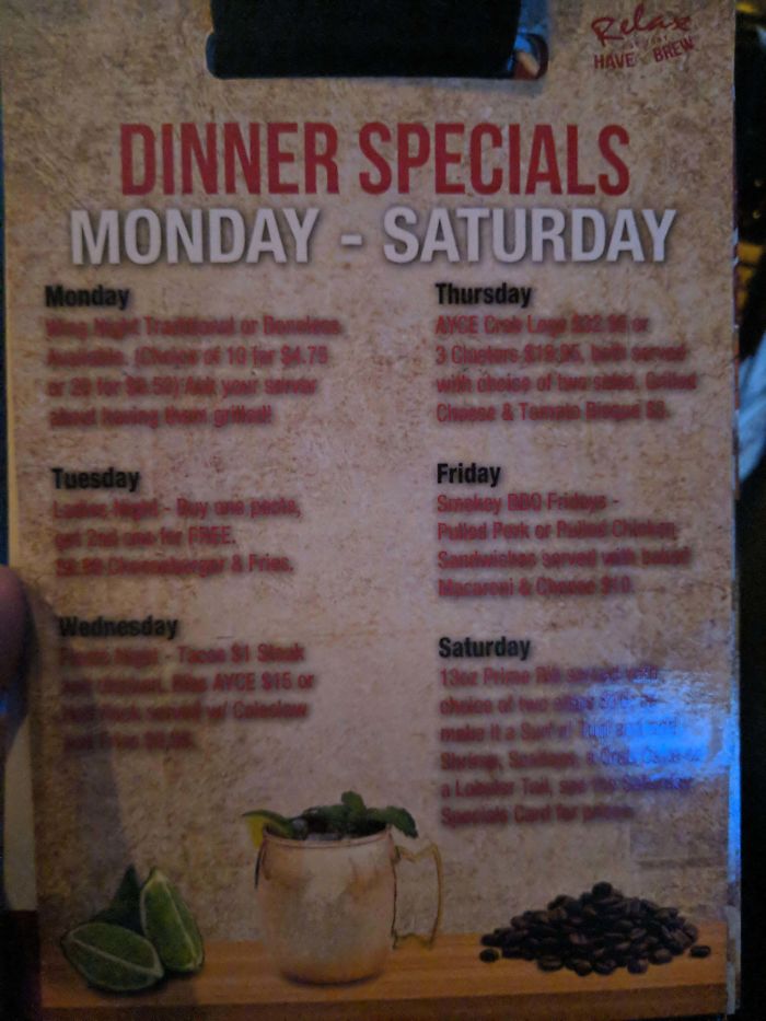 No, This Picture Isnt Blurry... The Menu Is