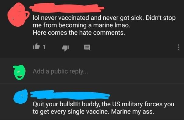 Antivaxxer Claims To Be A Marine, Even Though You Need Vaccines To Enter The Marines