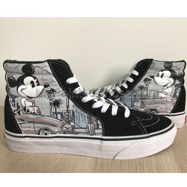 Hand-Painted Shoes Disney Mickey Mouse Vans