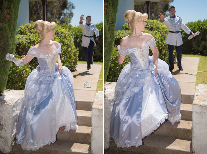 To Encourage A Little Girl Who Was Born Without An Arm, This Woman Shares Stunning Photos Of Herself As Cinderella With A Glass Arm