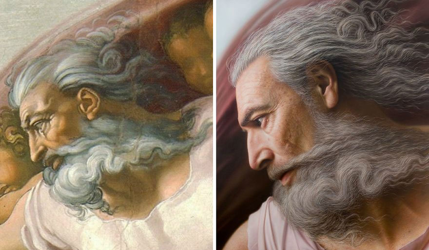 Korean Artist Gives New Life To Busts, Antique Paintings, And Photos By Turning Them Into Hyperrealistic Portraits (9 Pics)