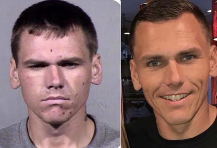 This Is A Before And After Picture Of My Brother! He Now Has 2 1/2 Years Sober!