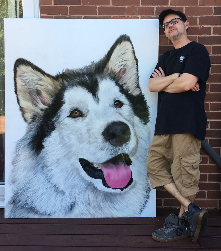 Graffiti Artist Paints Photo Realistic Portraits Of Dogs Graffiti Artist Paints Photo Realistic Portraits Of Dogs