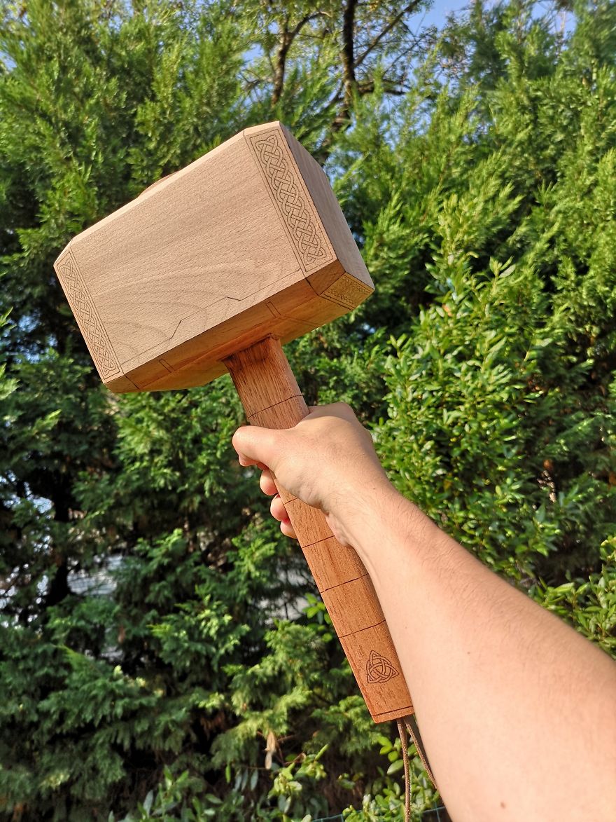 I Made My Own Wooden Mjolnir