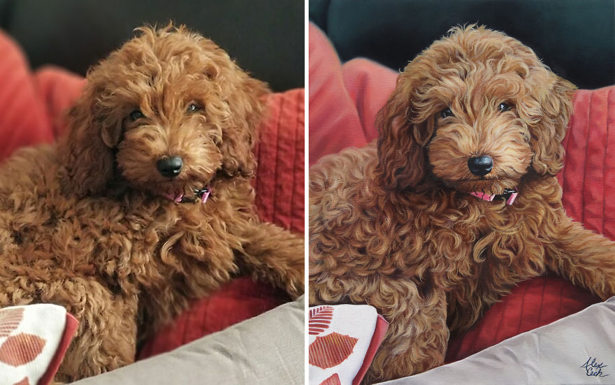 I Paint Pets From Photos, Here Are 12 Of My Favorite Before And Afters (Part 2)