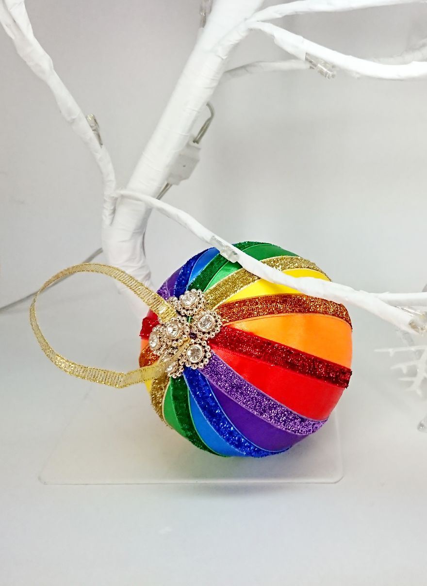 Pride Lgbt Ornaments For Christmas Tree. My Rainbow Balls.