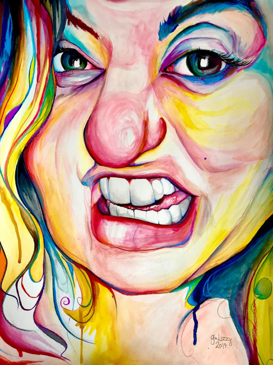 I Paint My Way Through Schizophrenia By Putting Every Emotion In Color.