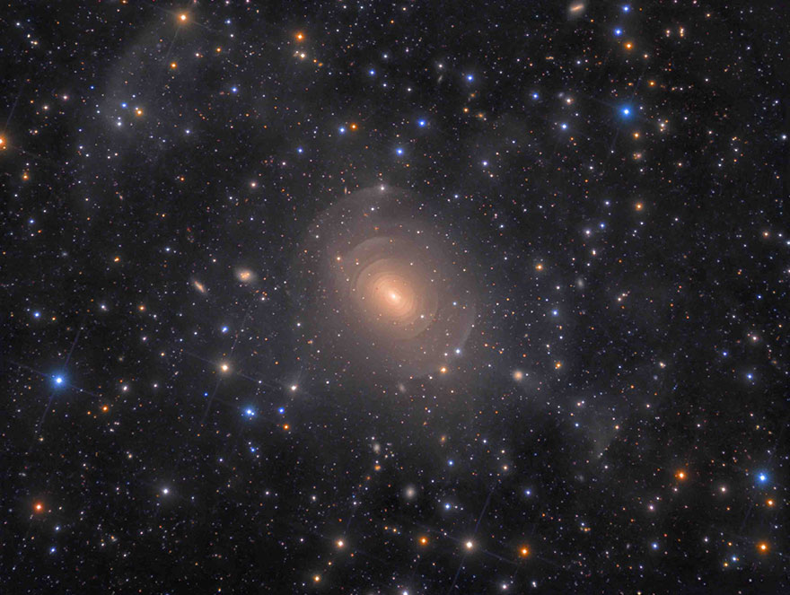 Galaxies Winner: 'Shells Of Elliptical Galaxy Ngc 3923 In Hydra' By Rolf Wahl Olsen