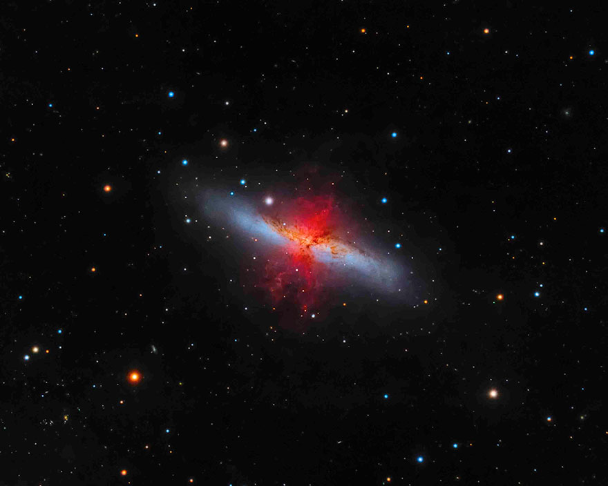 Galaxies: 'M82 - The Cigar Galaxy' By Jason Guenzel