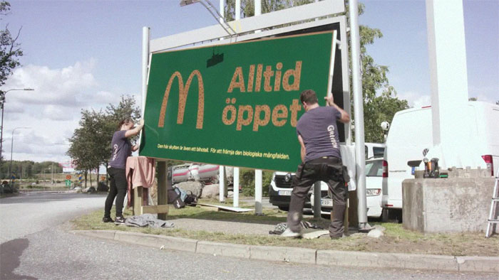 McDonald's Sweden Is Creating A Buzz With Their Billboards That Double As Bee Hotels