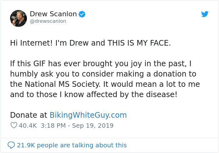 People Are Admiring The Man Known As The ‘Blinking White Guy’ Over Using His Fame To Raise Money For Charity