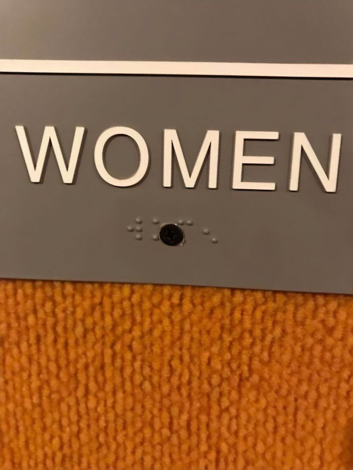 Half The Braille Sign Is Missing
