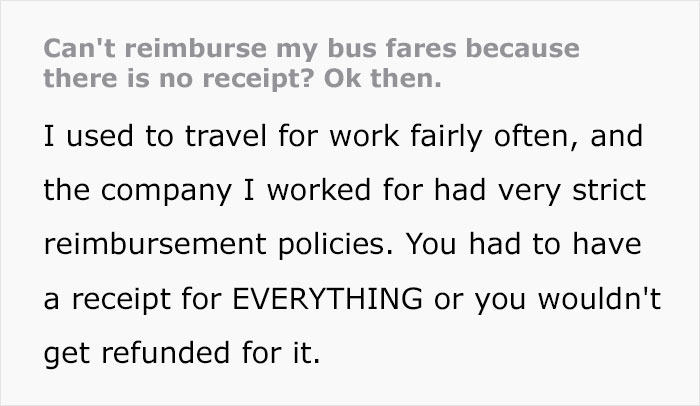 Employee Outsmarts Manager And Gives Company A $500 Cab Bill After They Say Bus Tickets Can't Be Reimbursed